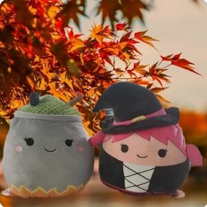 Squishmallow 12" Wexla The Witch And Johanna Flip-A-Mallow Halloween 2022 Black